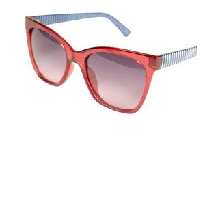 Lane Bryant Americana Cat eye Blue Striped Sunglasses NWT